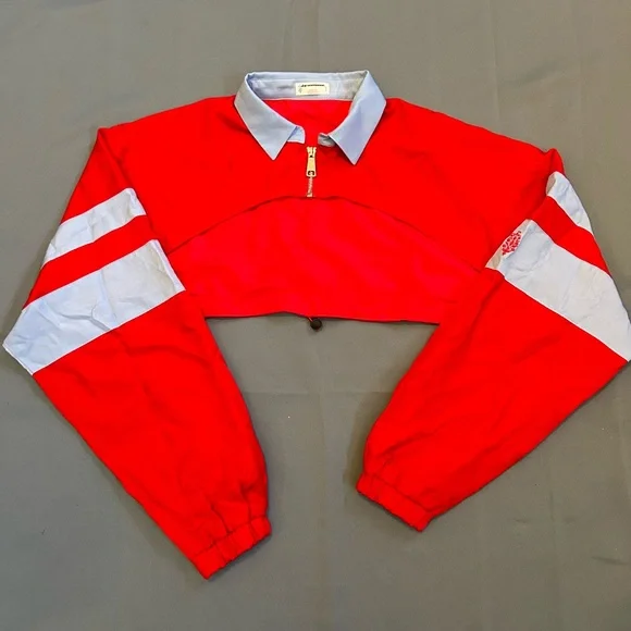 Free People Movement Swift Windbreaker Bolero Varsity Red/Sky One Size NWOT - Picture 3 of 5